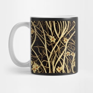 Vintage Florals Brown Sepia Neutral Abstract Design Mug